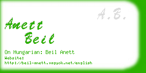 anett beil business card